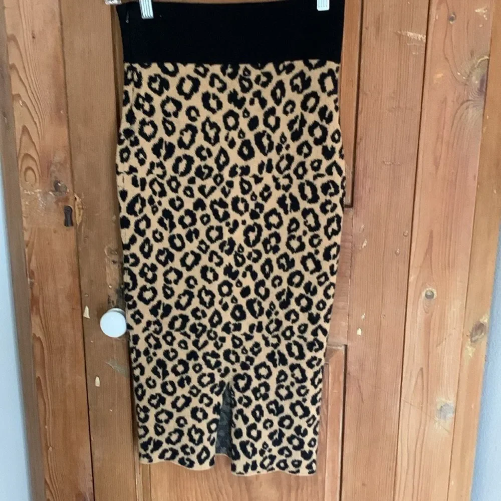 Veronica Beard Bethel leopard print wool pencil skirt - Picture 5 of 9